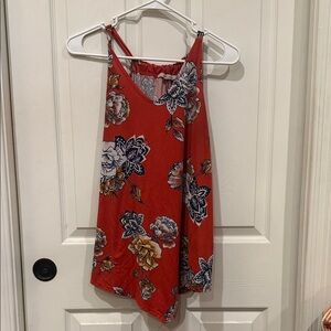 Floral Print Camisole in Red